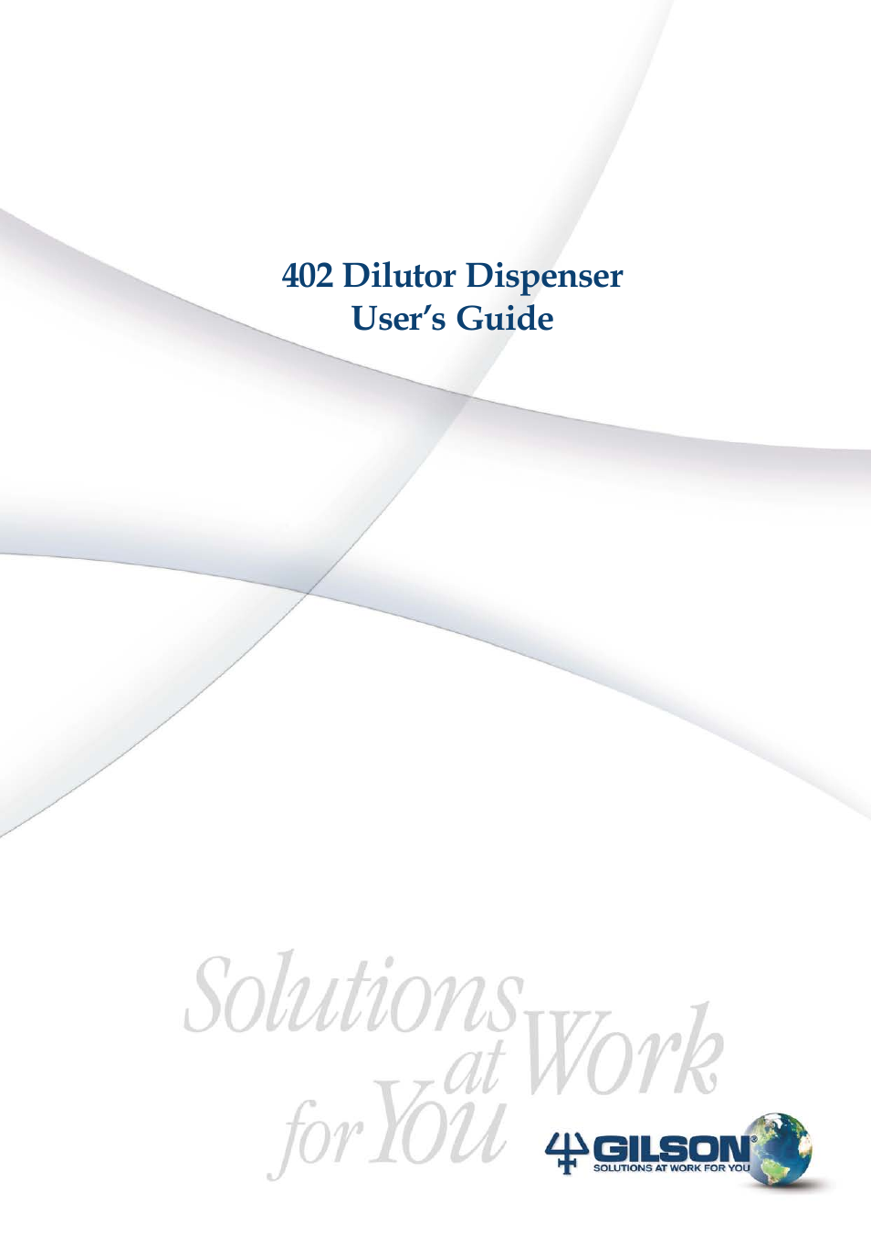 Gilson 402 User Manual | 124 pages