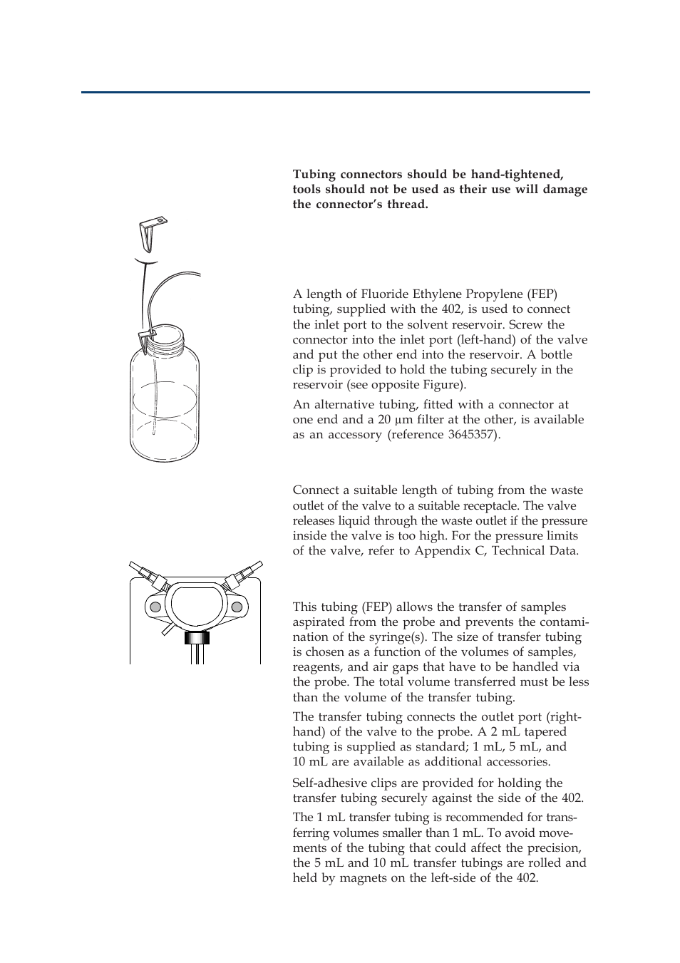 Connecting the tubing, Installation, Single-syringe model | Gilson 402 User Manual | Page 28 / 124