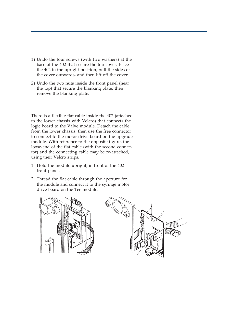 Installation, Removing the cover, Connecting the flat cable | Gilson 402 User Manual | Page 35 / 124