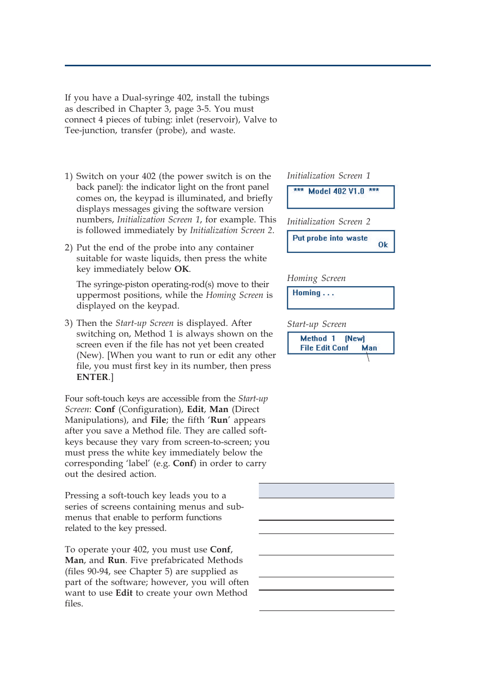 Operation - standard use, Switch-on | Gilson 402 User Manual | Page 39 / 124