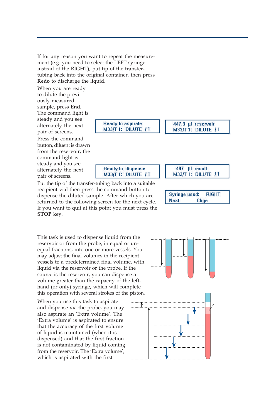 Operation - advanced use, Software, Dispense | Gilson 402 User Manual | Page 73 / 124