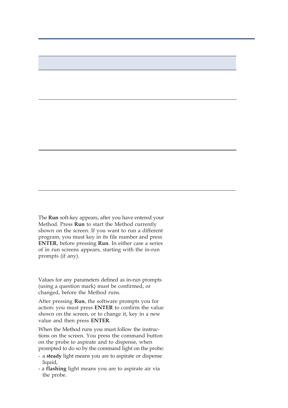 Operation - advanced use, Running a method (run), Software | In-run prompts | Gilson 402 User Manual | Page 79 / 124