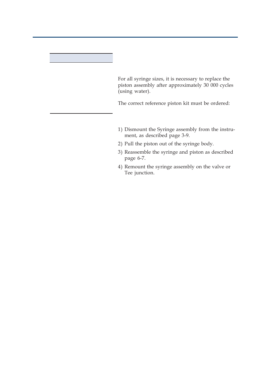 Changing the syringe piston assembly, Maintenance, Replacing the piston | Gilson 402 User Manual | Page 90 / 124