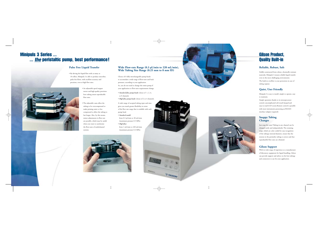 Gilson product, quality built-in | Gilson Minipuls 3 User Manual | Page 2 / 2