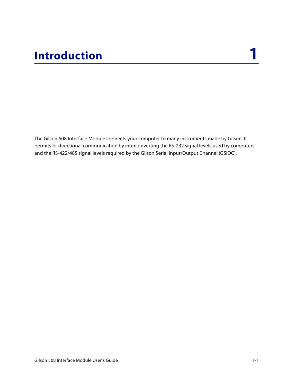 Introduction | Gilson 508 User Manual | Page 7 / 20