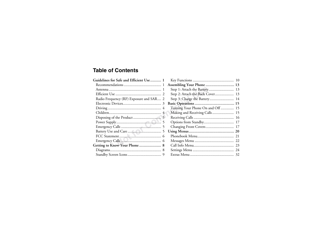 Sony Ericsson T206 User Manual | Page 3 / 80