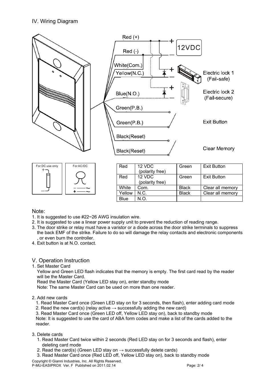 Gianni Industries Easiprox User Manual | Page 2 / 4