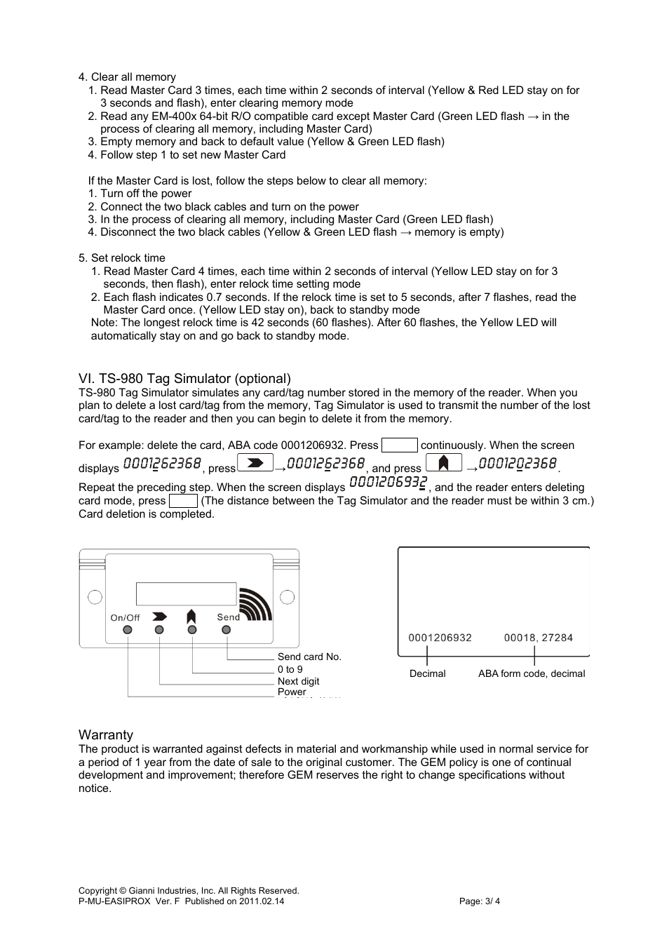 Gianni Industries Easiprox User Manual | Page 3 / 4