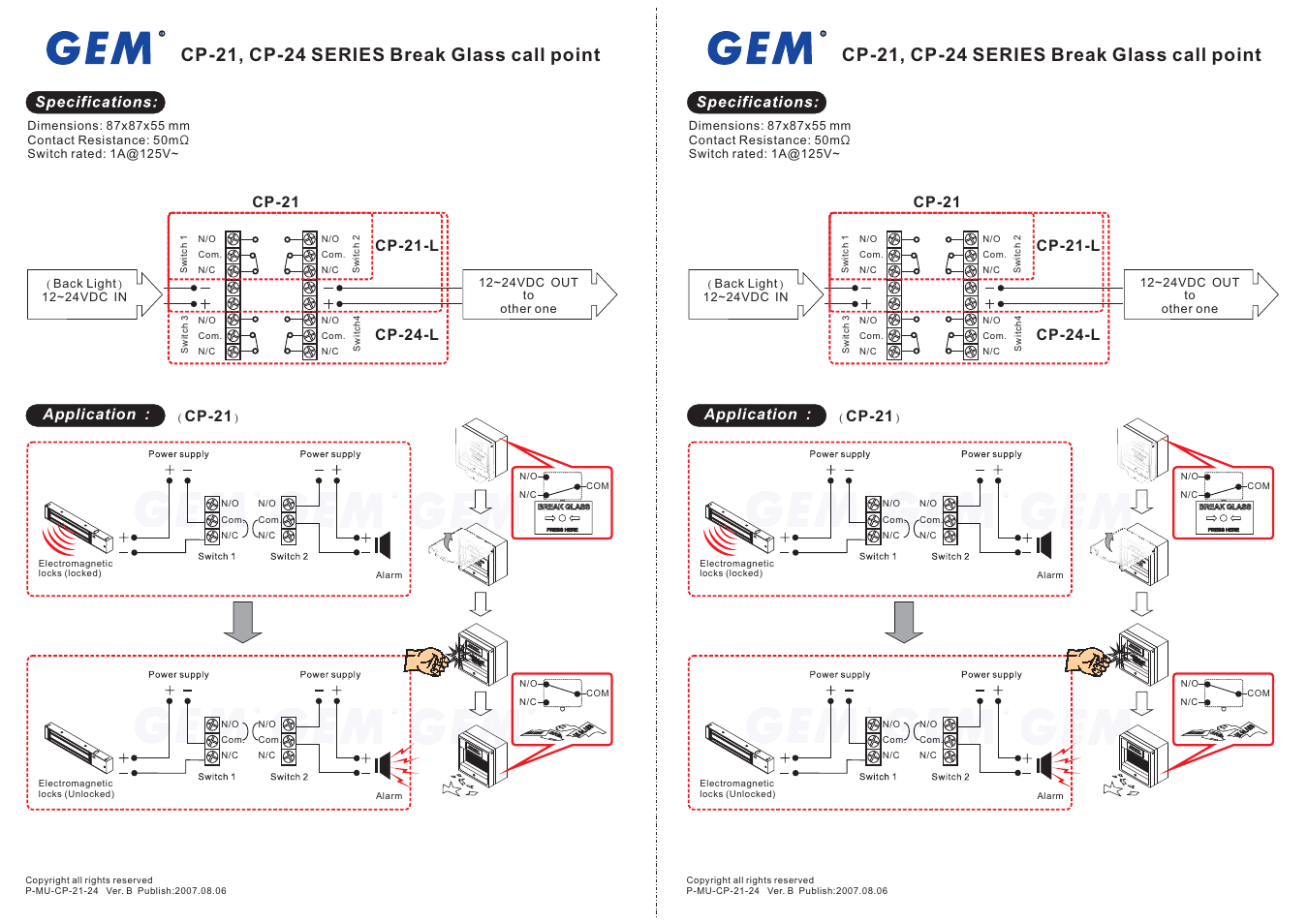 Gianni Industries CP-21 Series User Manual | 1 page