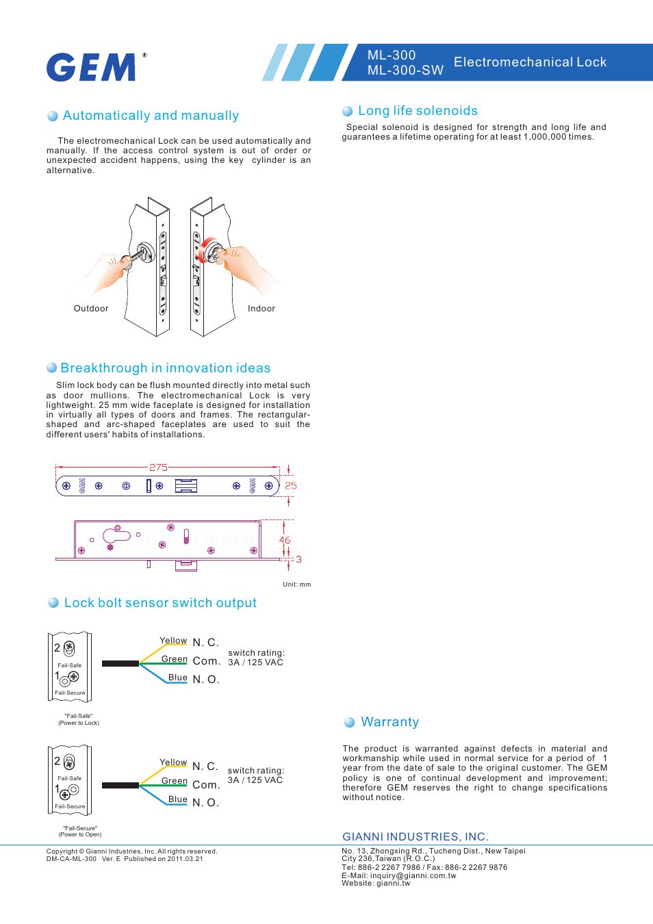 頁面 2, Automatically and manually, Breakthrough in innovation ideas | Gianni Industries ML-300 User Manual | Page 2 / 2