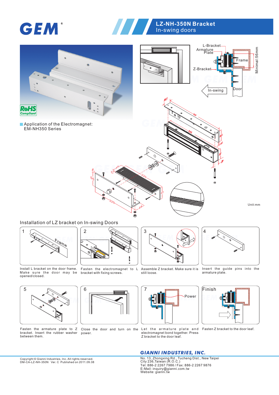 Gianni Industries LZ-NH-350N User Manual | 1 page