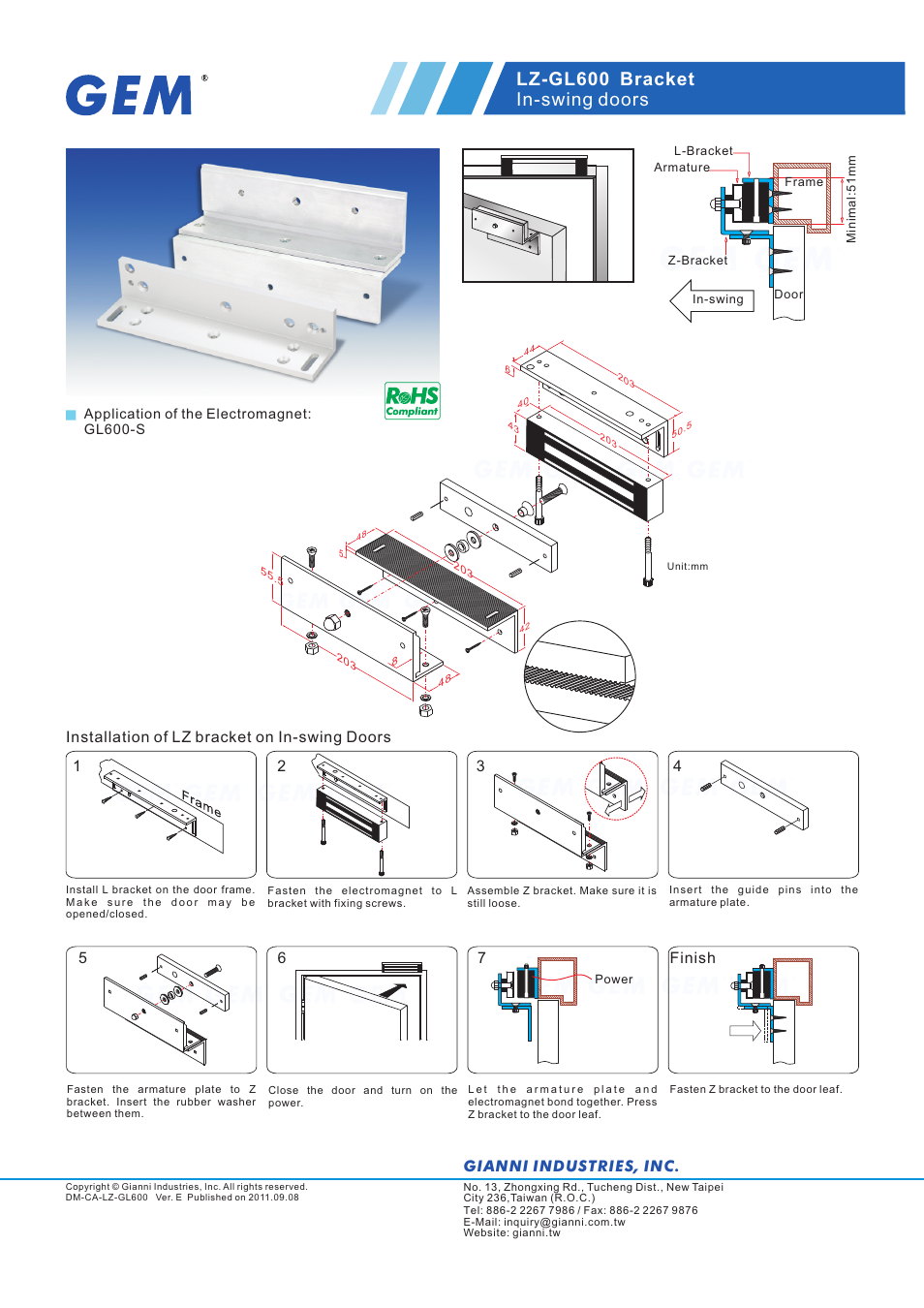 Gianni Industries LZ-GL600 User Manual | 1 page