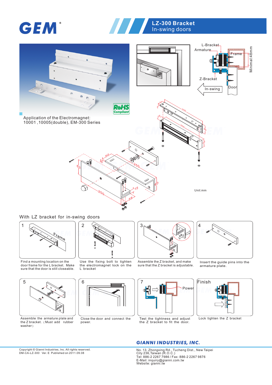 Gianni Industries LZ-300 User Manual | 1 page