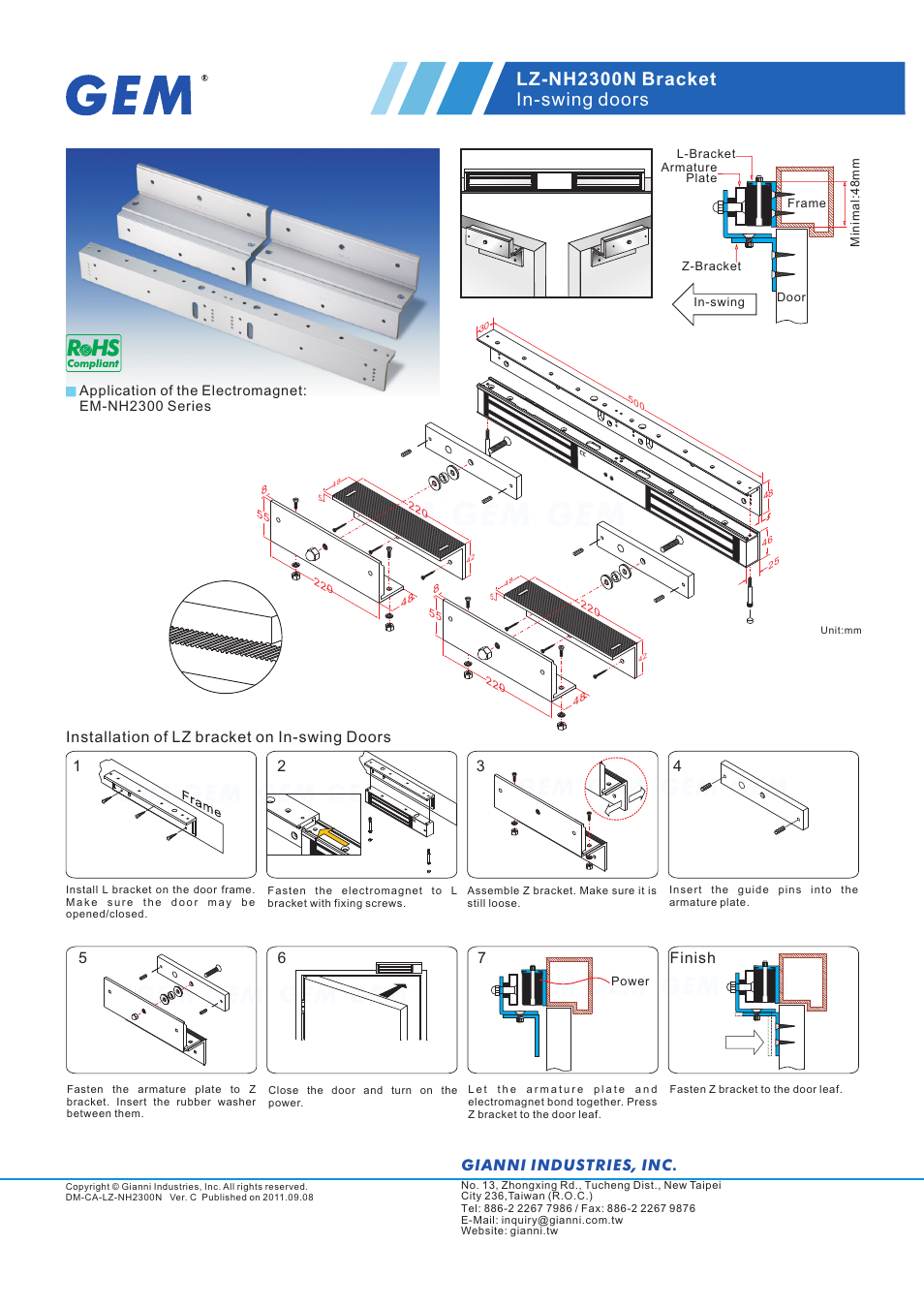 Gianni Industries LZ-NH2300N User Manual | 1 page