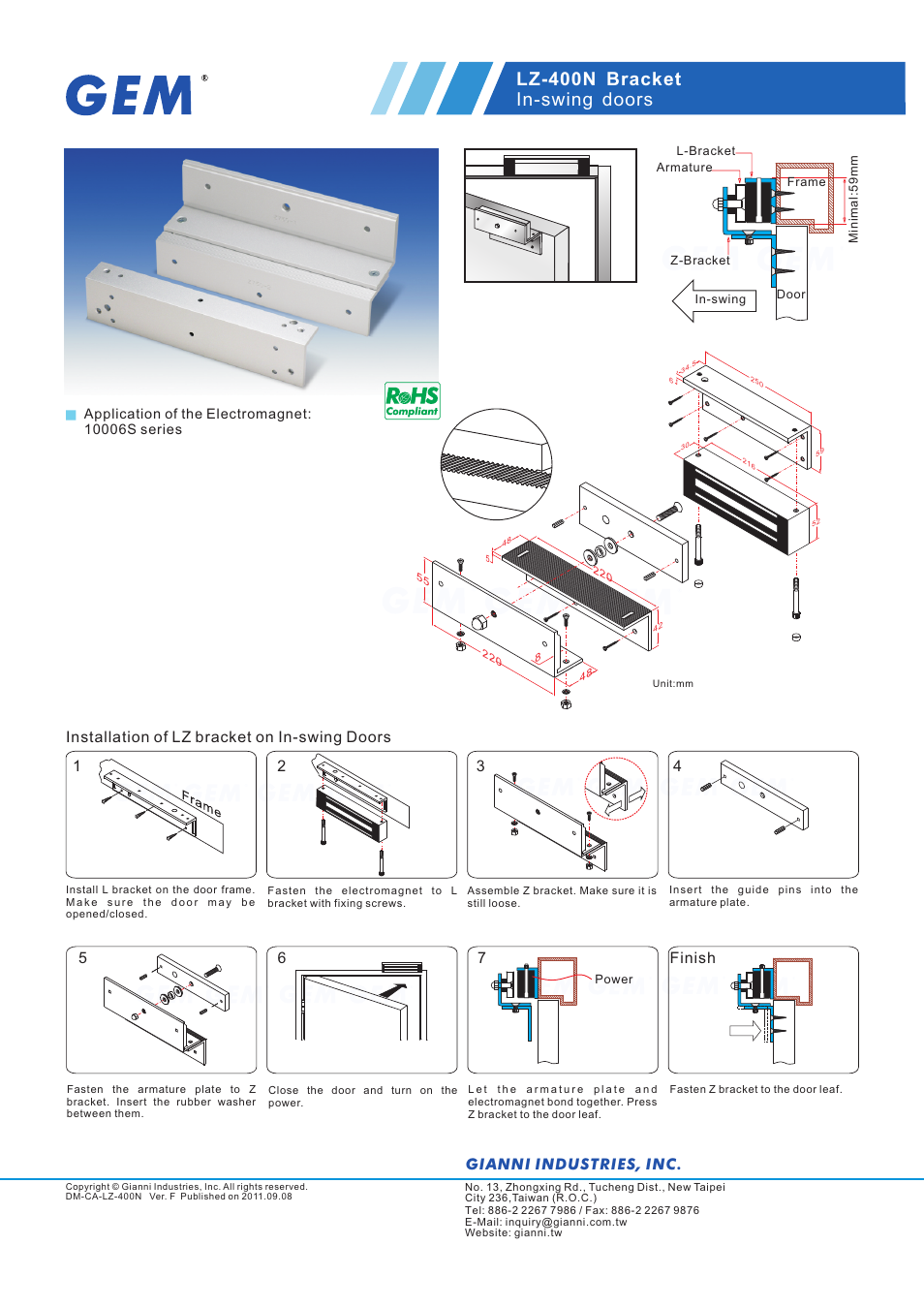 Gianni Industries LZ-400N User Manual | 1 page