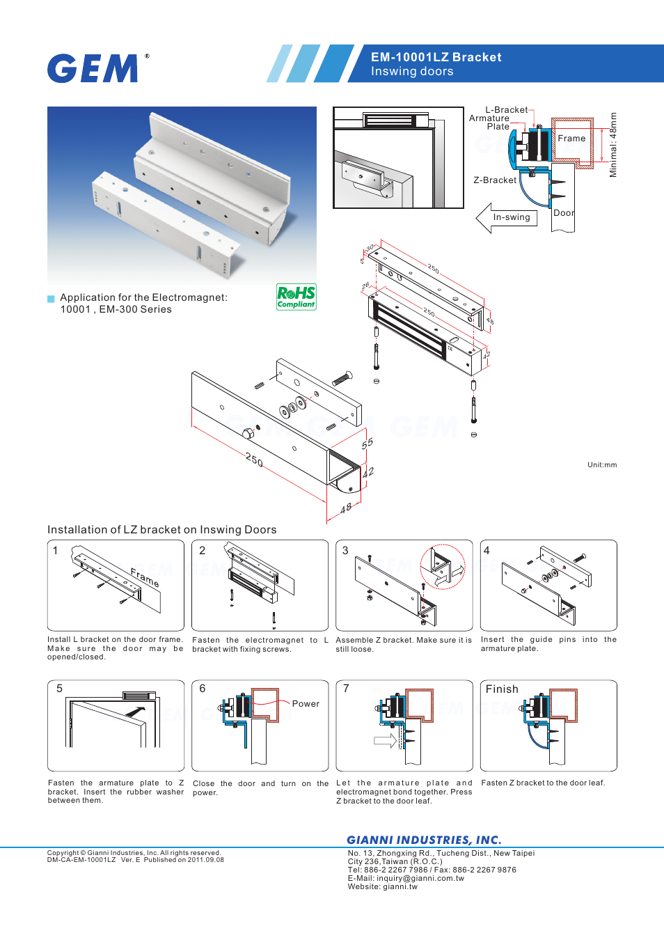 Gianni Industries EM-10001LZ User Manual | 1 page