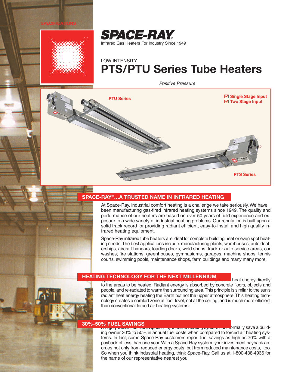 Gas-Fired Products Tube Series PTS User Manual | 4 pages