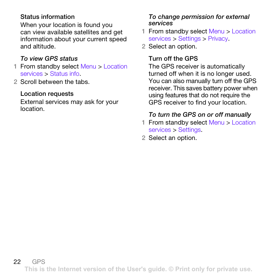 Sony Ericsson Z780 User Manual | Page 22 / 85