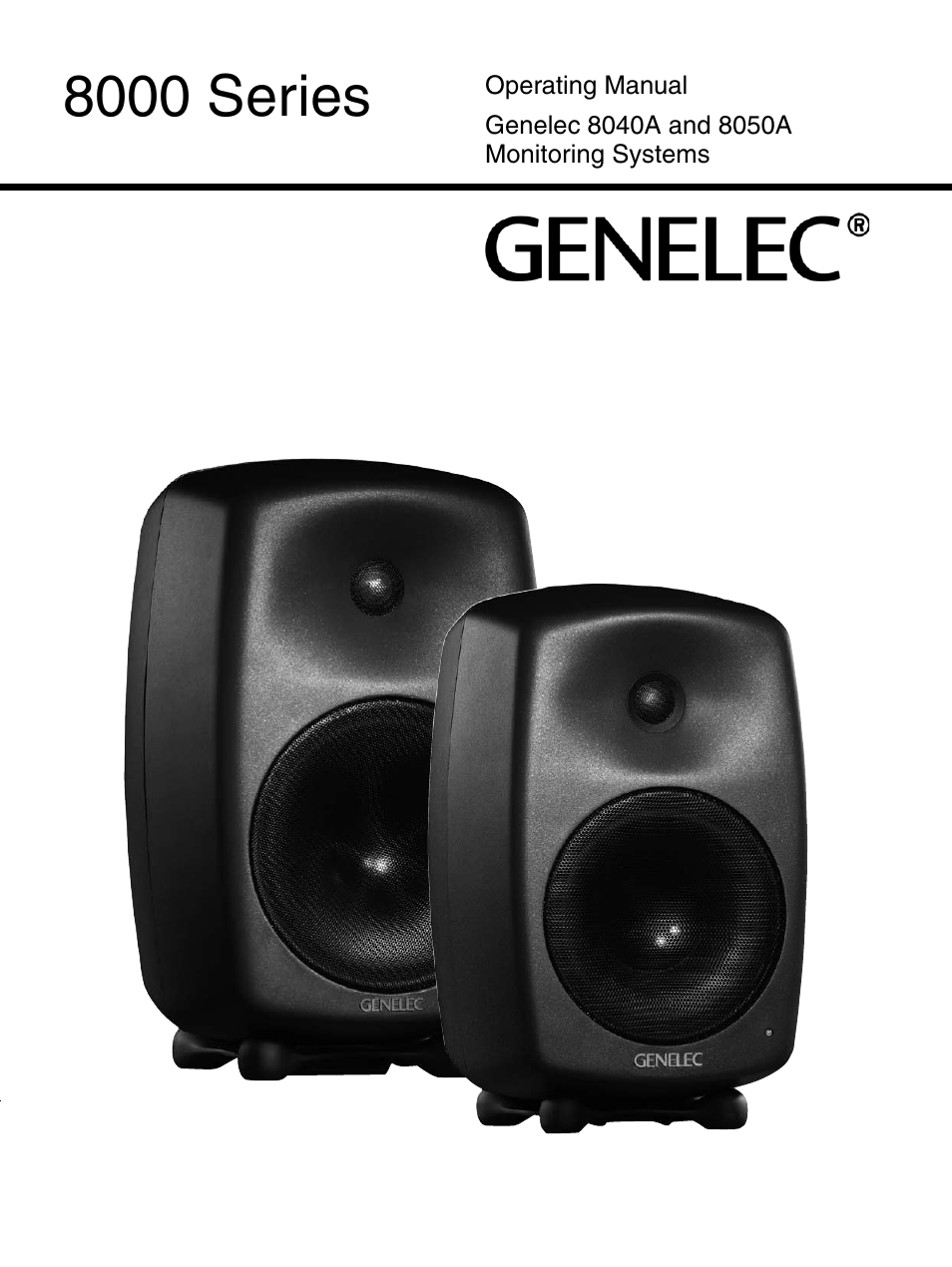 Genelec 8050A User Manual | 6 pages