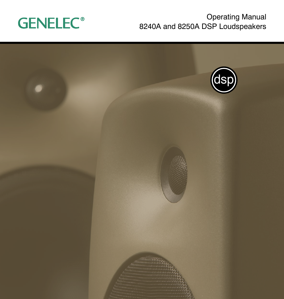 Genelec 8240A User Manual | 16 pages