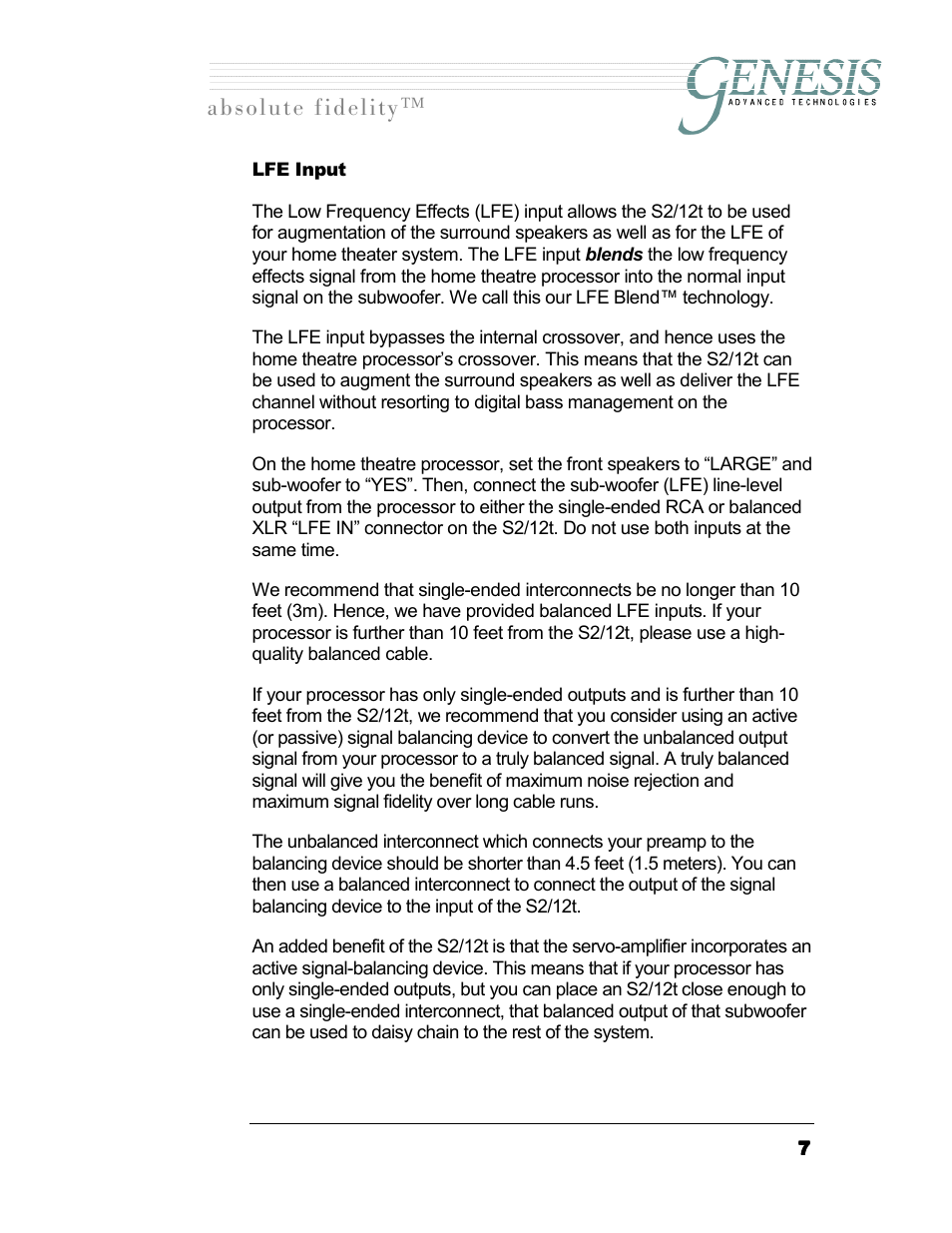 Длздмнй=сбзйдбну | Genesis I.C.E. 12t User Manual | Page 7 / 17
