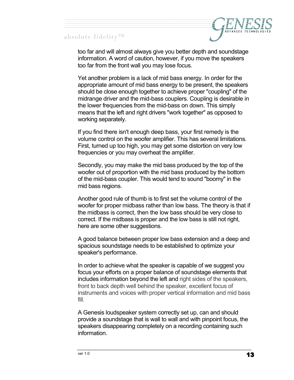 Genesis I.C.E. Genesis 5.2 User Manual | Page 13 / 20