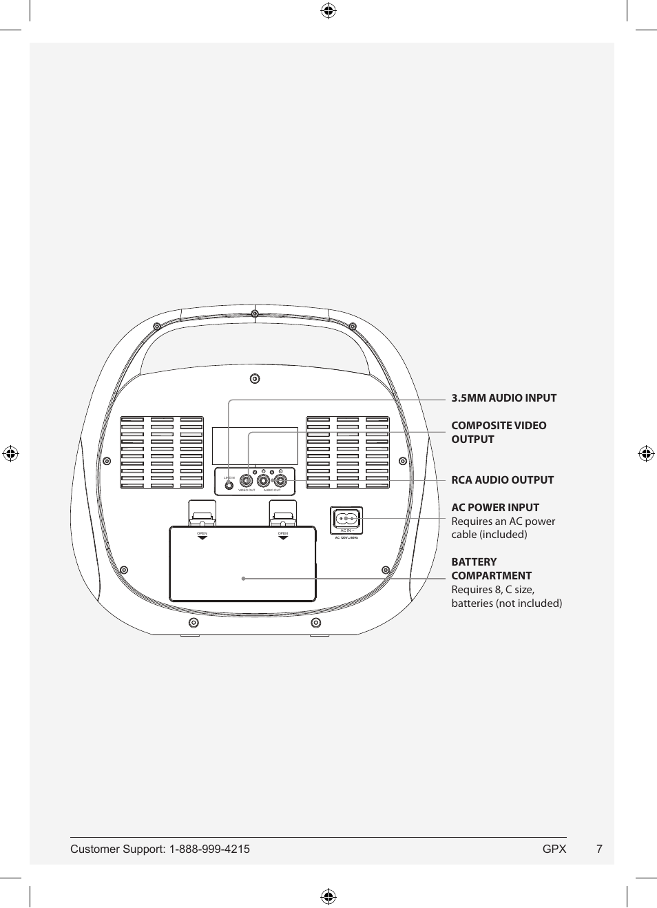 GPX J100S User Manual | Page 7 / 12