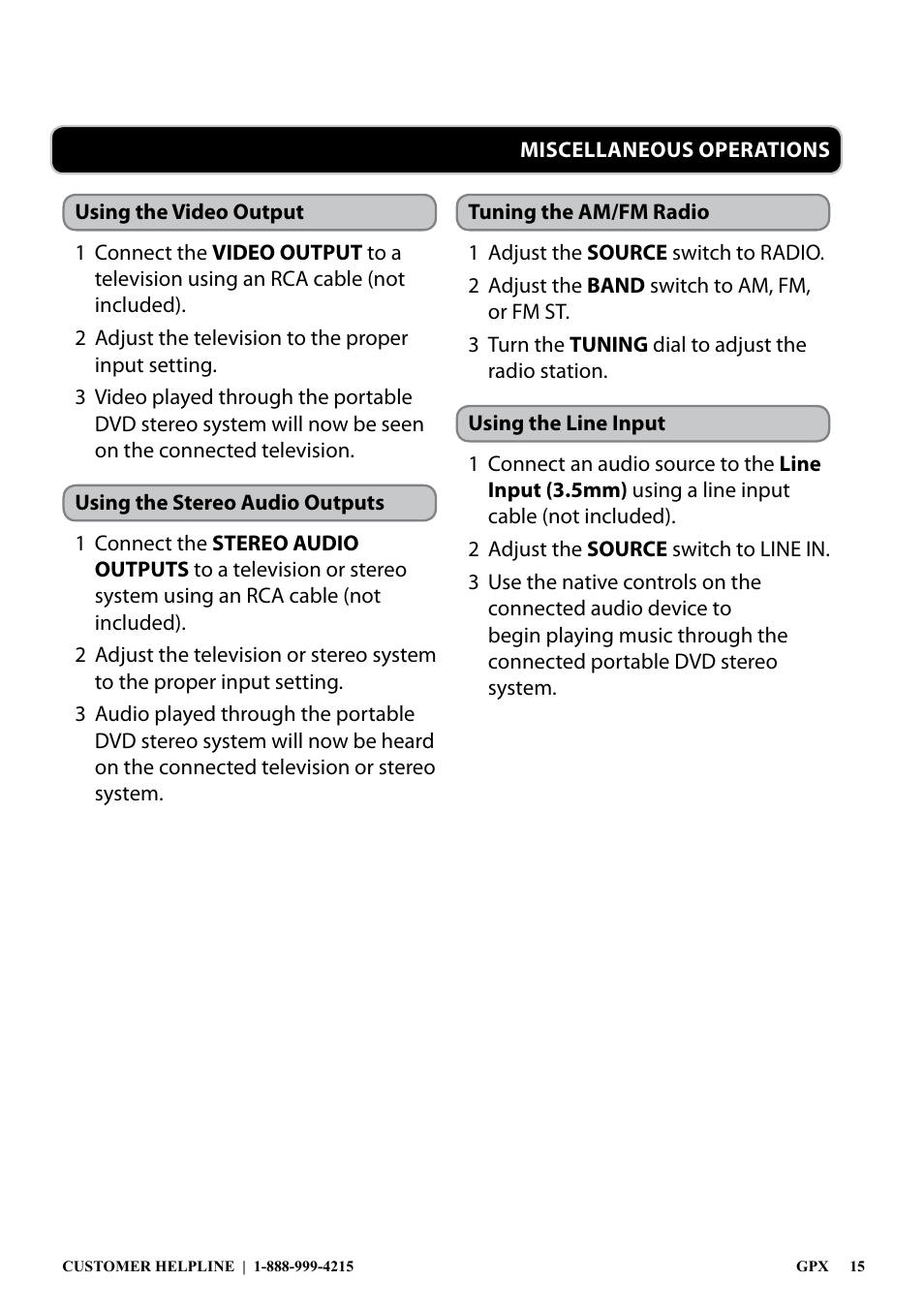 GPX BT780B User Manual | Page 15 / 16