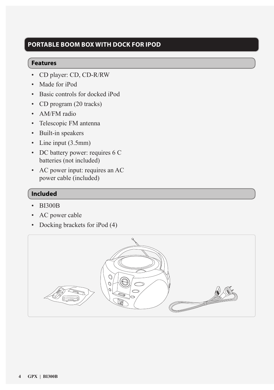 GPX 0650-1120-09 User Manual | Page 4 / 12