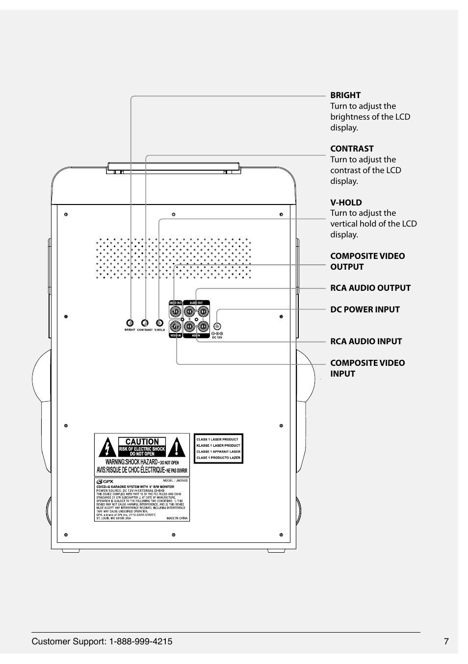 GPX JM250S User Manual | Page 7 / 12