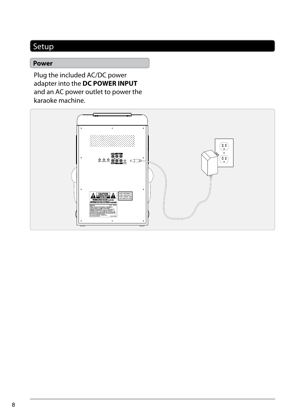 Setup | GPX JM250S User Manual | Page 8 / 12