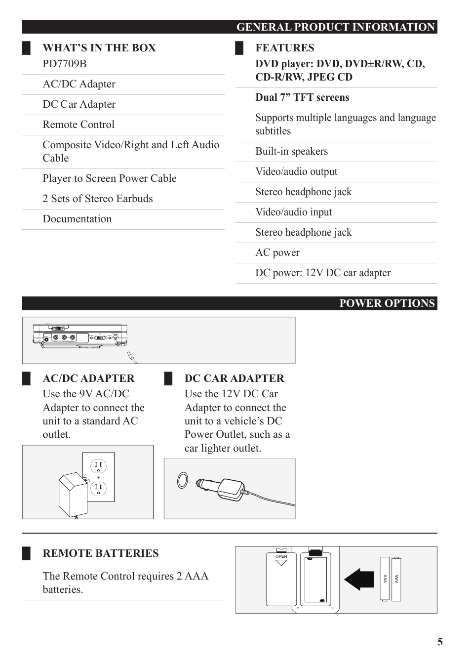 GPX PD7709B User Manual | Page 5 / 20