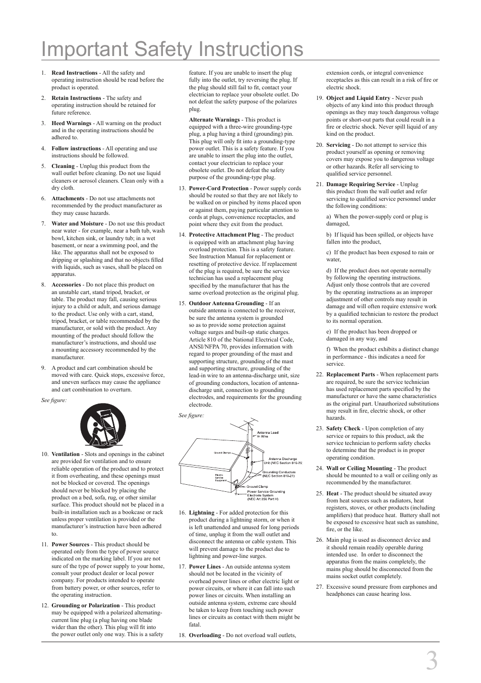 Important safety instructions | GPX BC118B User Manual | Page 3 / 12