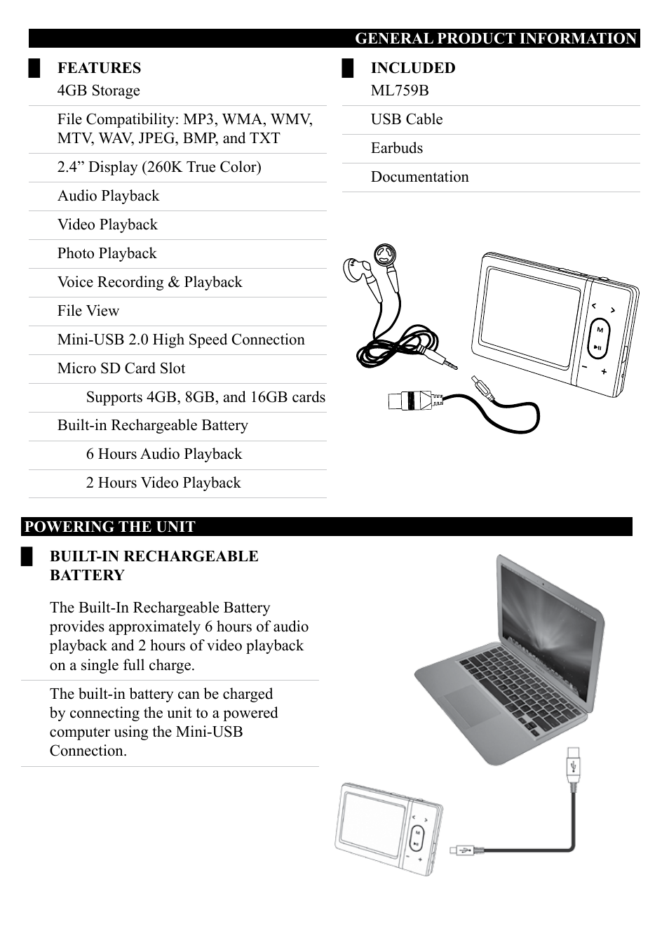 GPX ML759B User Manual | Page 3 / 12