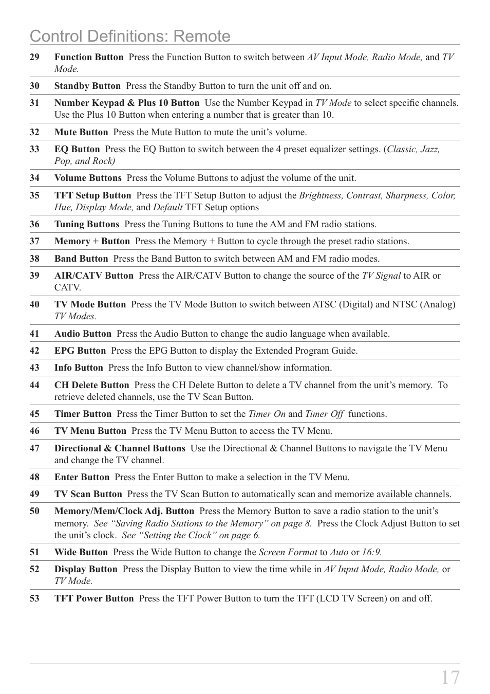 Rqwuro'h¿qlwlrqv5hprwh | GPX KL858S User Manual | Page 17 / 20