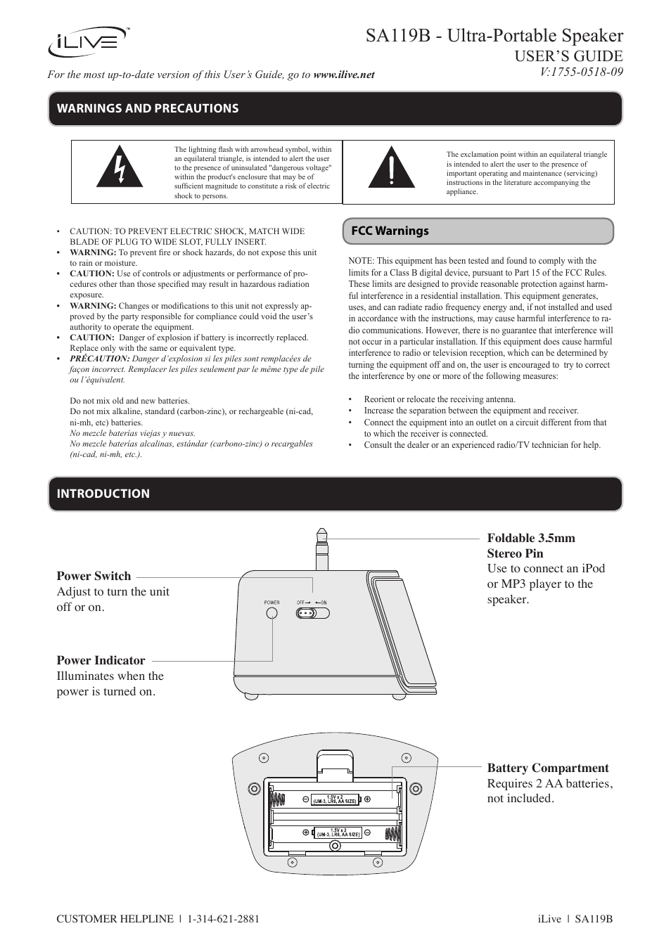 GPX SA119B User Manual | 2 pages