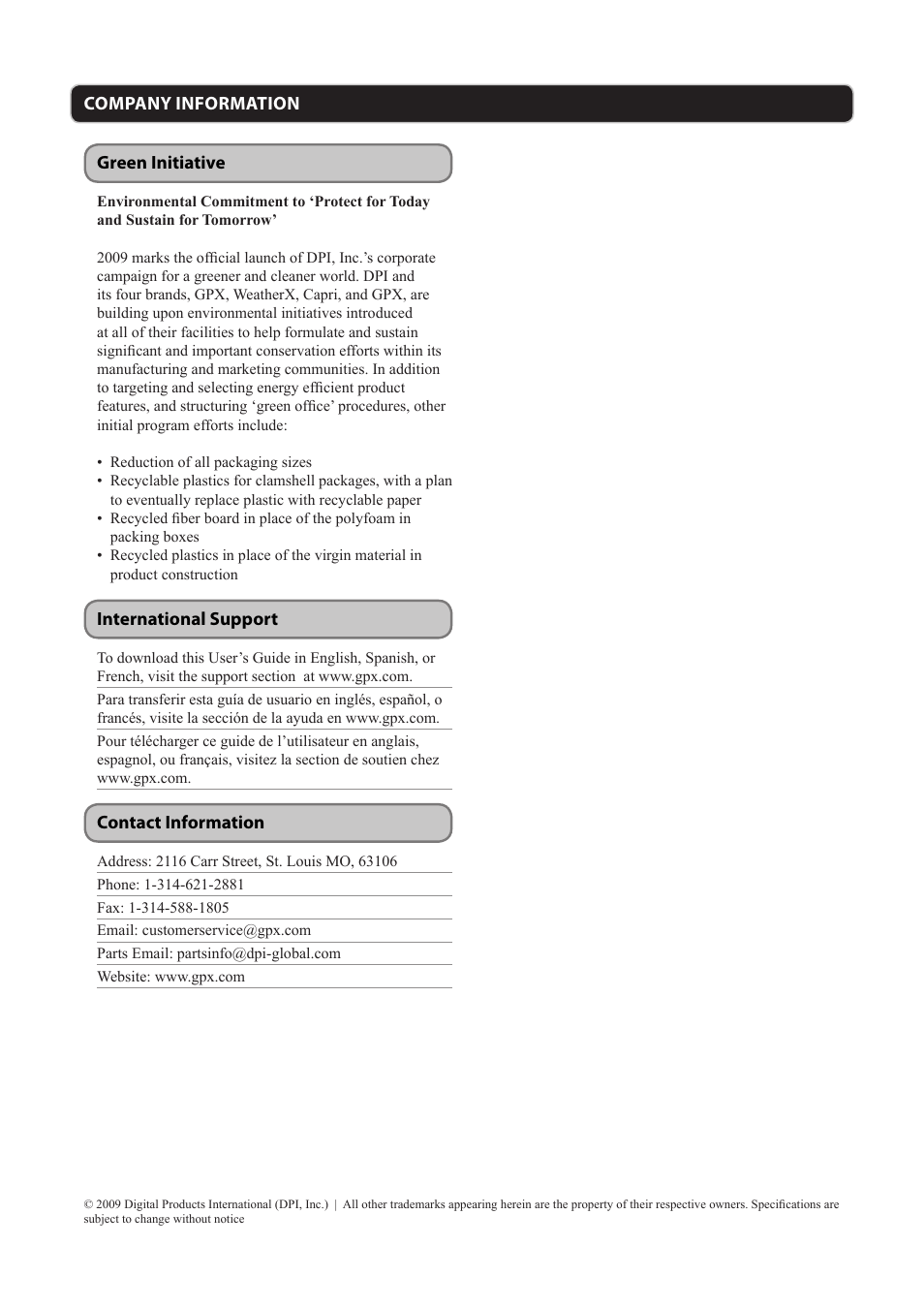 GPX TD2420 User Manual | Page 16 / 16