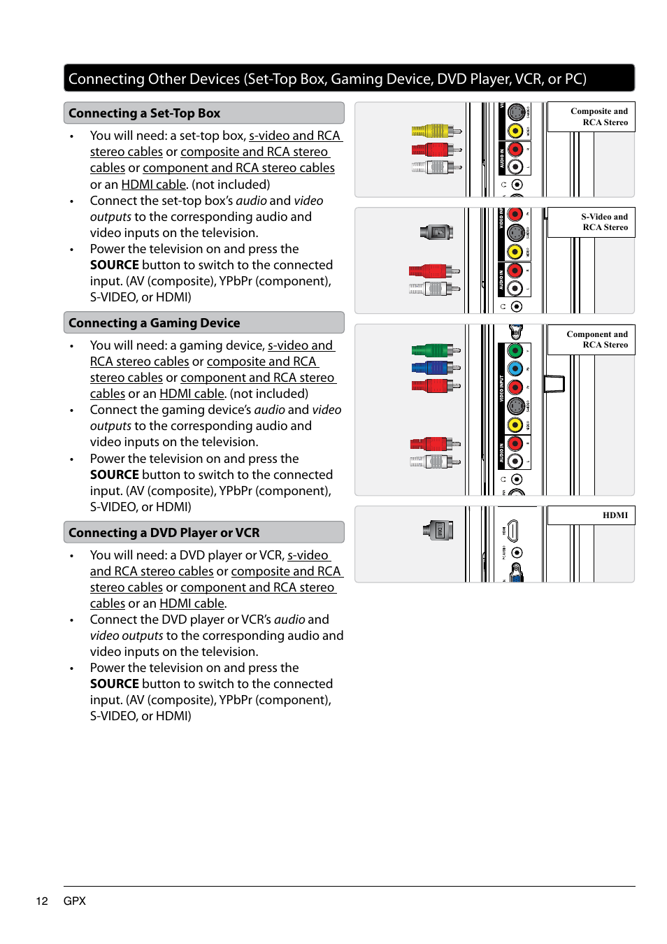 GPX TL1920 User Manual | Page 12 / 16