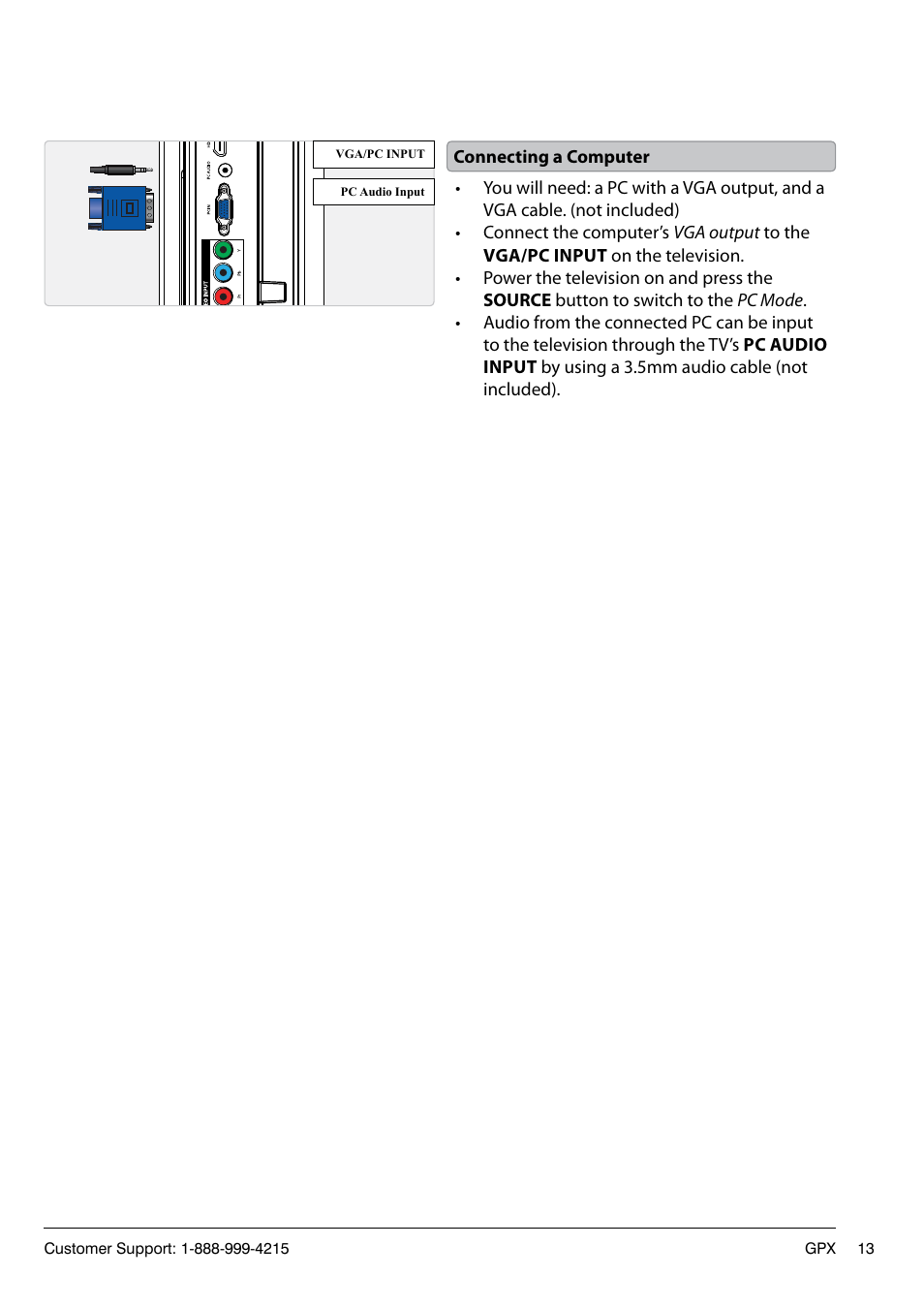 GPX TL1920 User Manual | Page 13 / 16