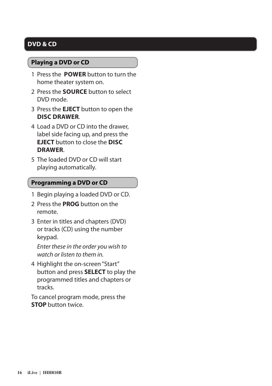 GPX IHH810B User Manual | Page 16 / 20