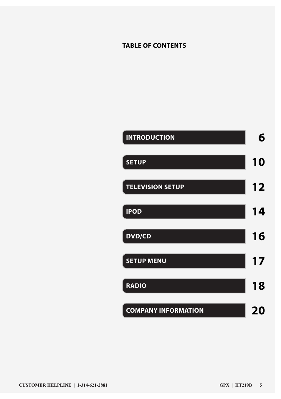 GPX IHH810B User Manual | Page 5 / 20