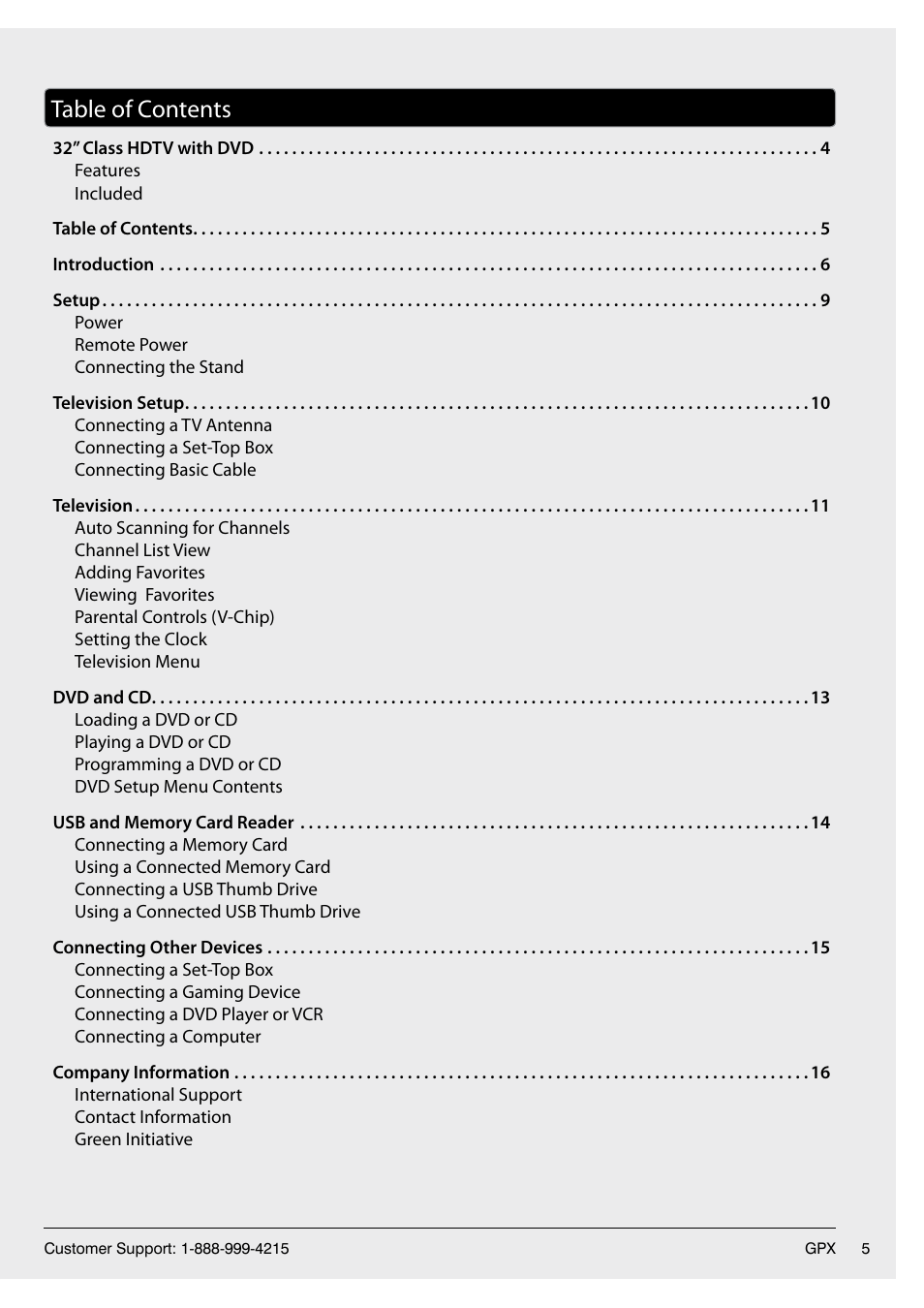 GPX TD3220 User Manual | Page 5 / 16