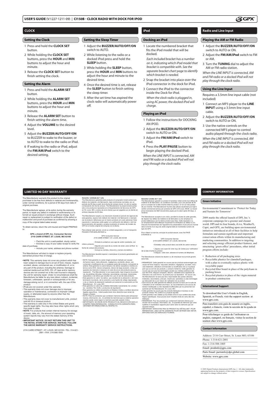 GPX CI150B User Manual | Page 2 / 2