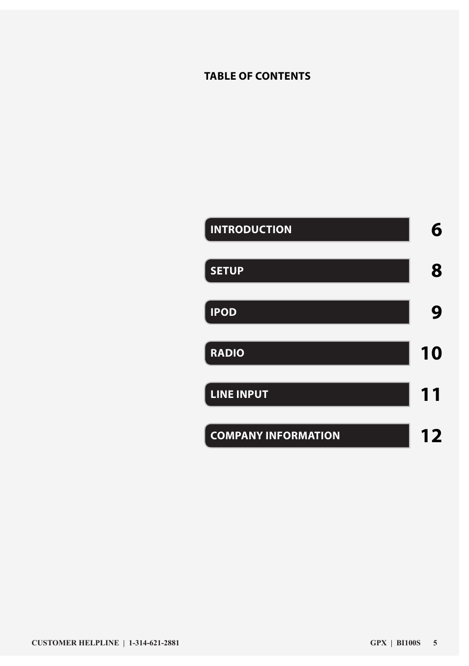 GPX BI100S User Manual | Page 5 / 12