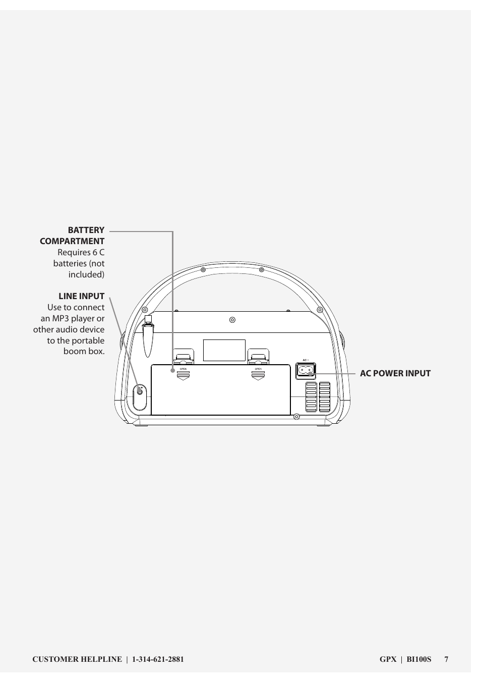 GPX BI100S User Manual | Page 7 / 12