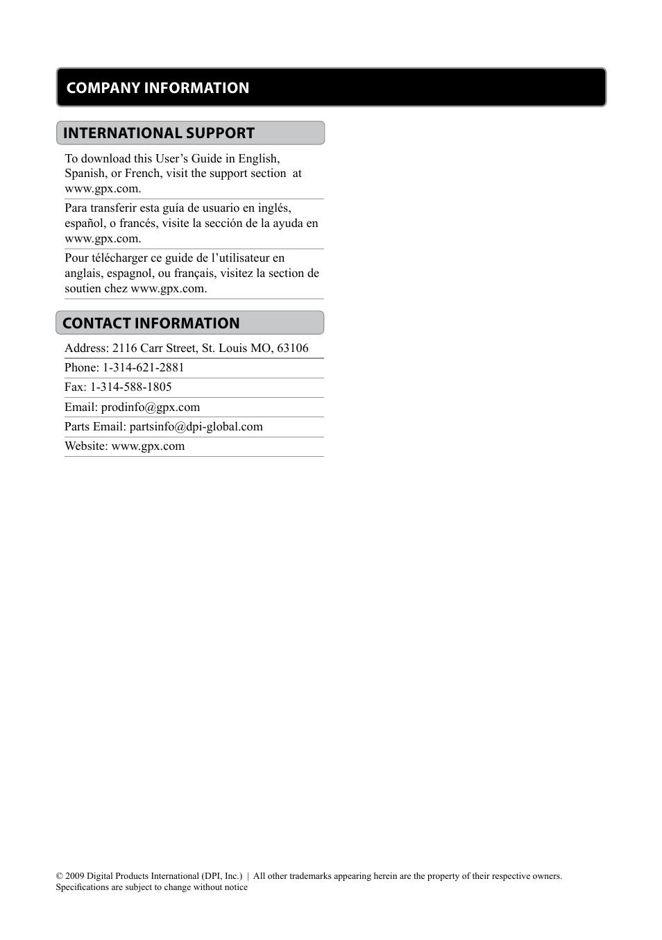 GPX D190B User Manual | Page 12 / 12