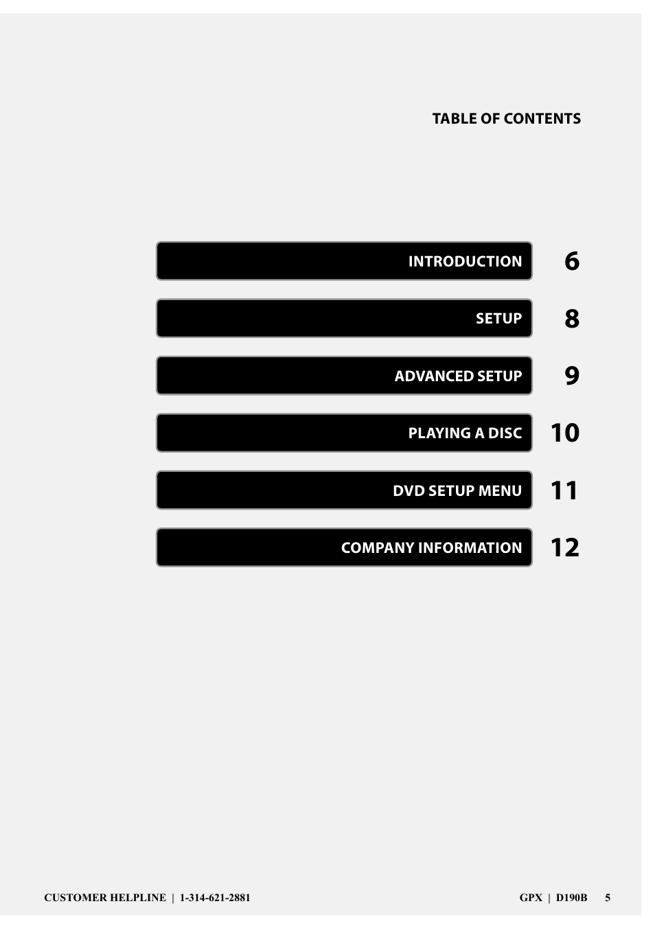 GPX D190B User Manual | Page 5 / 12