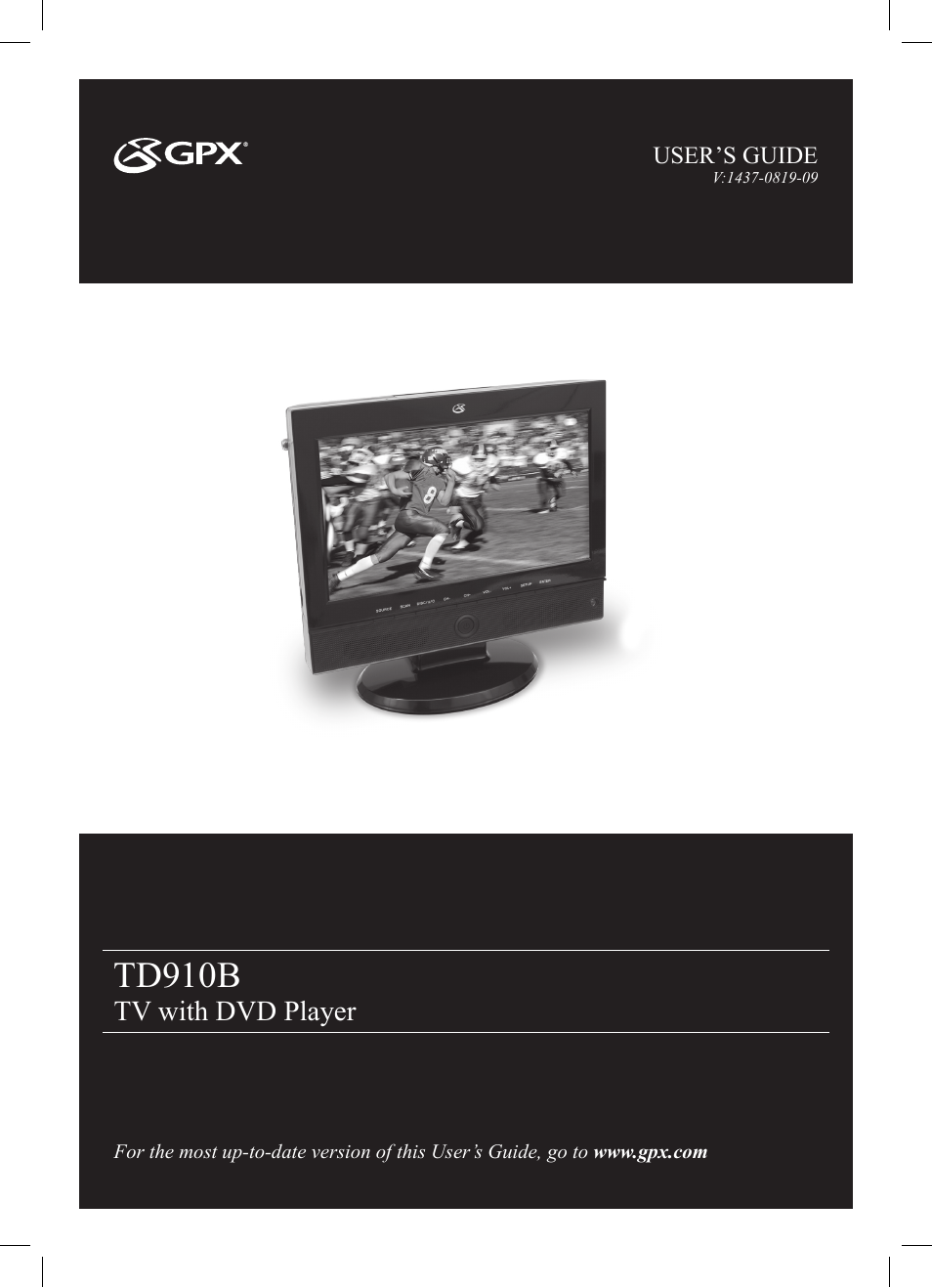GPX TD910B User Manual | 9 pages