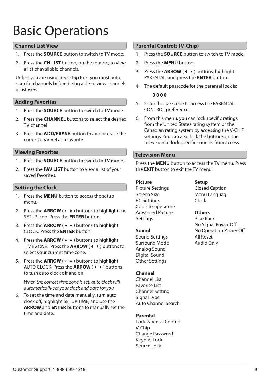 Basic operations | GPX TE1980B User Manual | Page 9 / 12