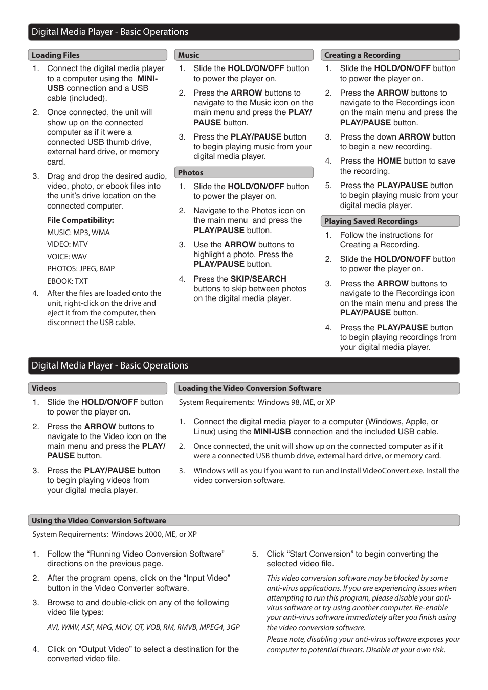 GPX ML451B User Manual | Page 2 / 2